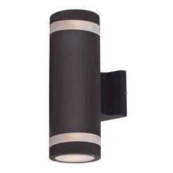 Lightray 4.25 in. W 2-Light Architectural Bronze Outdoor Wall Lantern Sconce by Maxim Lighting
