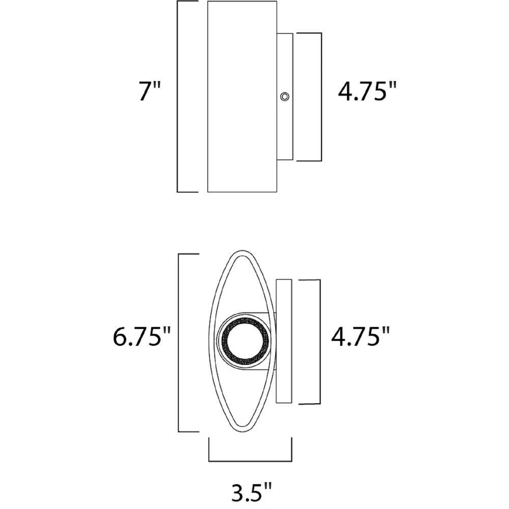 Lightray 2-Light Architectural Bronze Integrated LED Outdoor Wall Lantern Sconce by Maxim Lighting 2 Lightray 2-Light Architectural Bronze Integrated LED Outdoor Wall Lantern Sconce by Maxim Lighting - Image 2