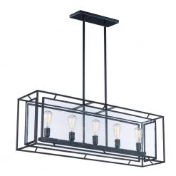 Era 5-Light Black Pendant by Maxim Lighting