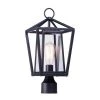Artisan 8 in. Wide 1-Light Outdoor Black Post Light by Maxim Lighting