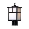 Coldwater 6 in. Wide 1-Light Outdoor Black Post Light by Maxim Lighting