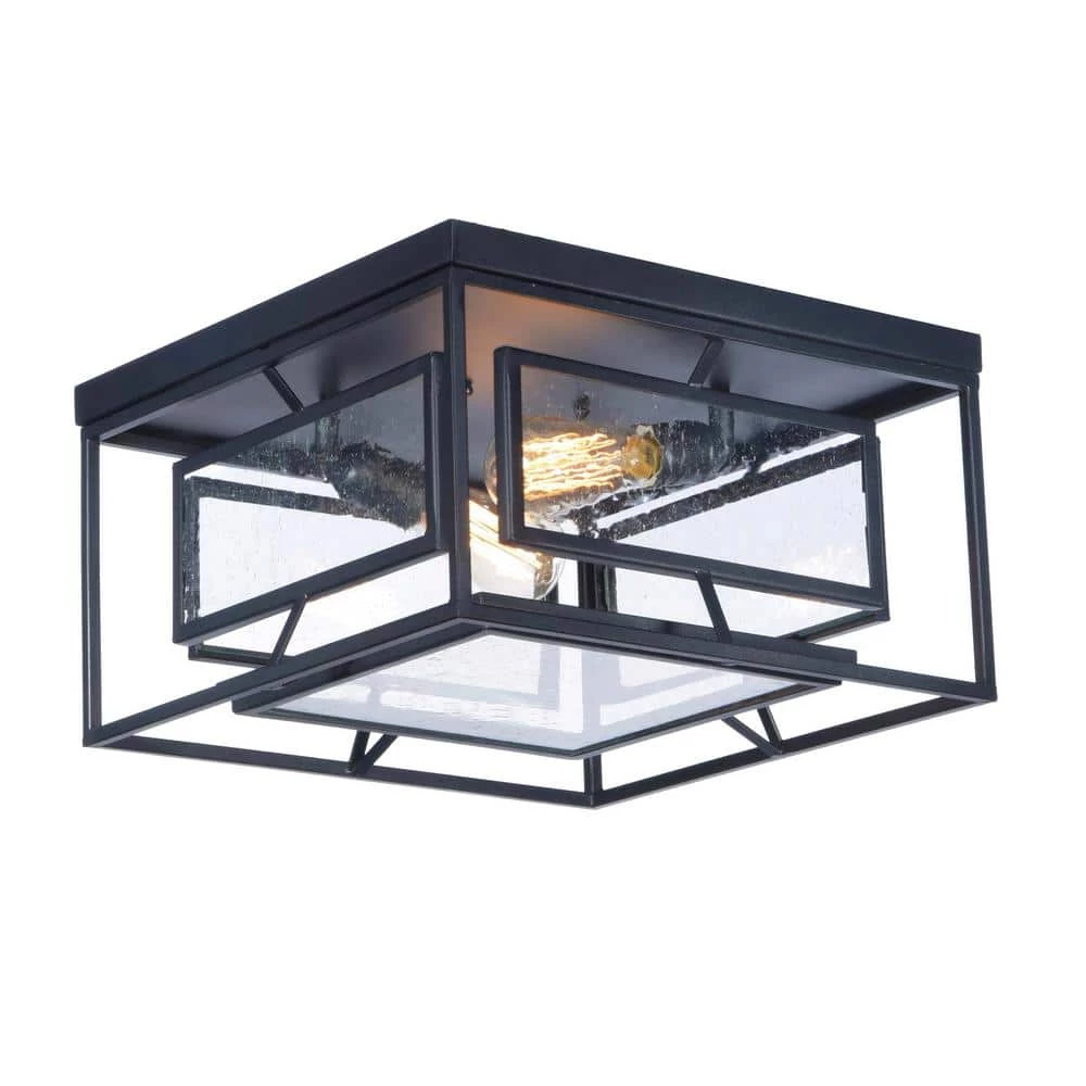 Era 15.75 in. 2-Light Black Flushmount by Maxim Lighting 1 Era 15.75 in. 2-Light Black Flushmount by Maxim Lighting
