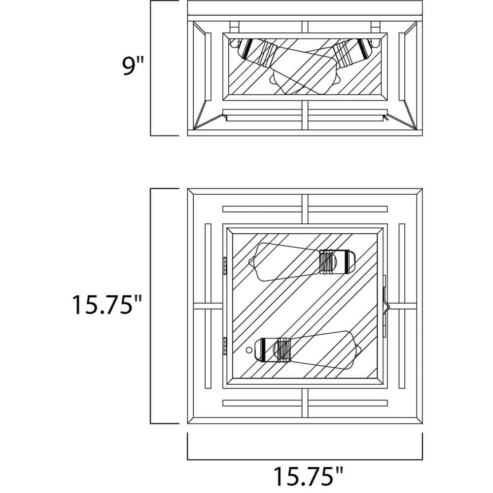 Era 15.75 in. 2-Light Black Flushmount by Maxim Lighting 2 Era 15.75 in. 2-Light Black Flushmount by Maxim Lighting - Image 2