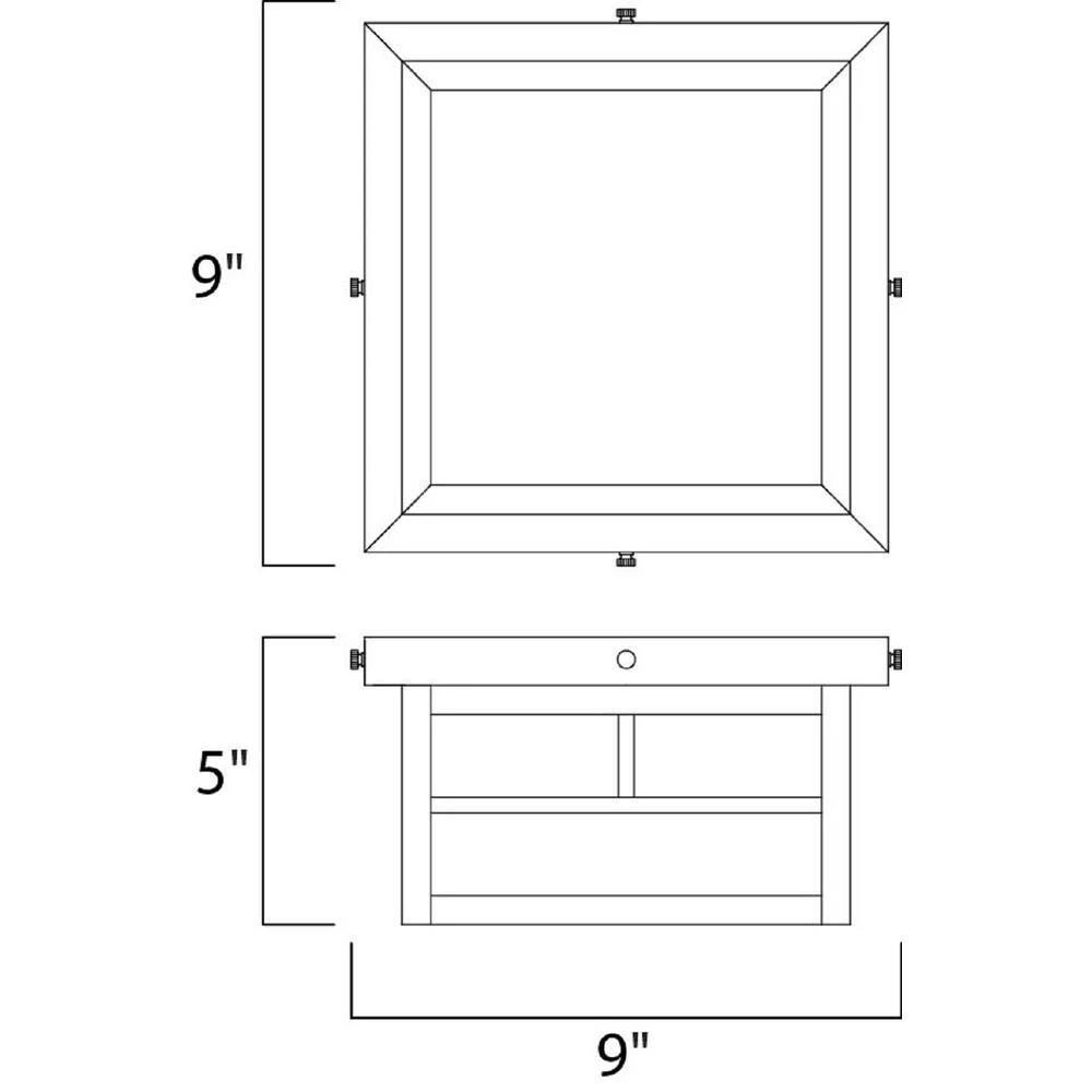 Coldwater 9.25 in. Wide Black 2-Light Outdoor Flush Mount by Maxim Lighting 2 Coldwater 9.25 in. Wide Black 2-Light Outdoor Flush Mount by Maxim Lighting - Image 2