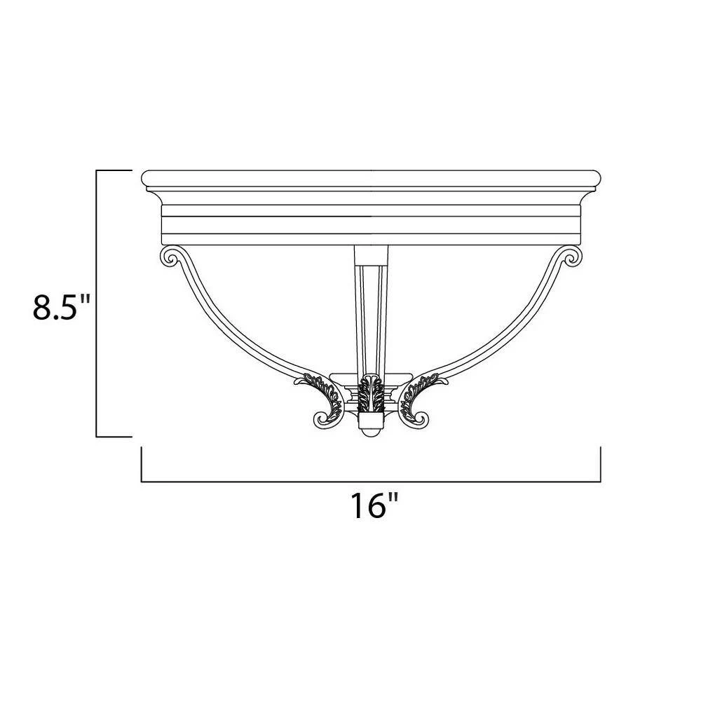Camden VX 3-Light Black Outdoor Flushmount by Maxim Lighting 2 Camden VX 3-Light Black Outdoor Flushmount by Maxim Lighting - Image 2