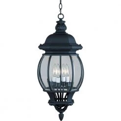 Maxim Lighting Sales Store 15 Crown Hill 4-Light Black Outdoor Hanging Lantern by Maxim Lighting