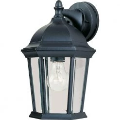 Builder Cast 1-Light Black Outdoor Wall Mount Sconce by Maxim Lighting