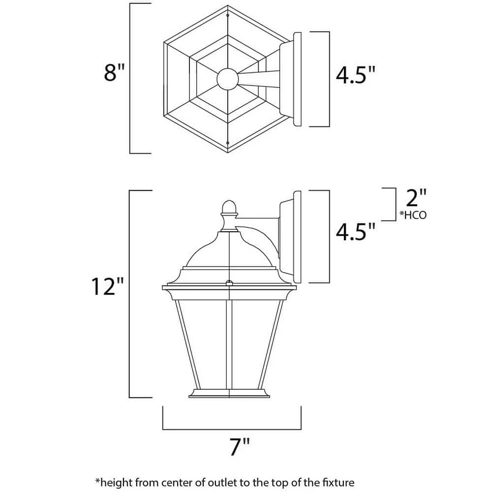 Builder Cast 1-Light Black Outdoor Wall Mount Sconce by Maxim Lighting 2 Builder Cast 1-Light Black Outdoor Wall Mount Sconce by Maxim Lighting - Image 2