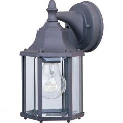 Builder Cast 1-Light Black Outdoor Wall Lantern Sconce by Maxim Lighting