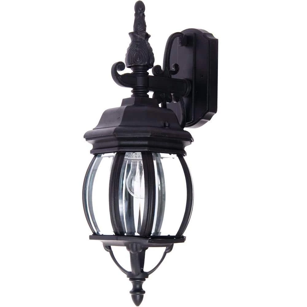 Crown Hill 1-Light Black Outdoor Wall Lantern Sconce by Maxim Lighting 1 Crown Hill 1-Light Black Outdoor Wall Lantern Sconce by Maxim Lighting