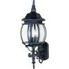 Crown Hill 3-Light Black Outdoor Wall Lantern Sconce by Maxim Lighting