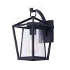 Artisan 7 in. W 1-Light Black Outdoor Wall Lantern Sconce by Maxim Lighting