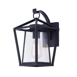 Artisan 7 in. W 1-Light Black Outdoor Wall Lantern Sconce by Maxim Lighting