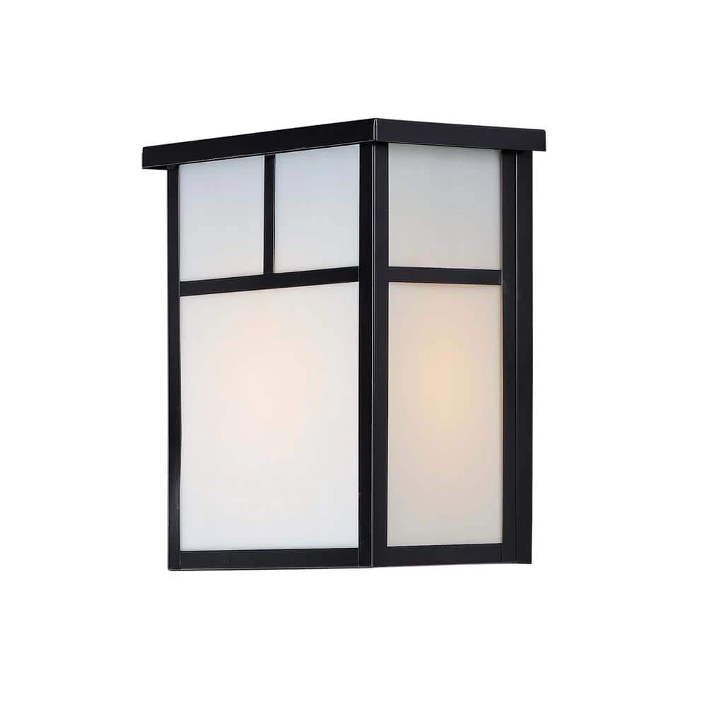Coldwater 9 in. W 2-Light Black Outdoor Wall Lantern Sconce by Maxim Lighting 1 Coldwater 9 in. W 2-Light Black Outdoor Wall Lantern Sconce by Maxim Lighting