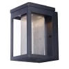 Salon 6 in. W 1-Light Black Outdoor Wall Lantern Sconce by Maxim Lighting