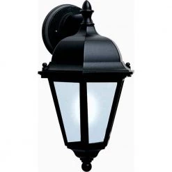 Westlake 8 in. W 1-Light Black Outdoor Wall Lantern Sconce by Maxim Lighting