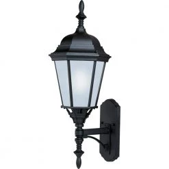 Westlake 9.5 in. W 1-Light Black Outdoor Wall Lantern Sconce by Maxim Lighting