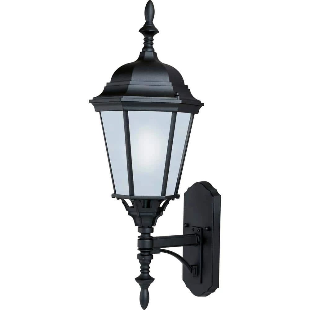 Westlake 9.5 in. W 1-Light Black Outdoor Wall Lantern Sconce by Maxim Lighting 1 Westlake 9.5 in. W 1-Light Black Outdoor Wall Lantern Sconce by Maxim Lighting