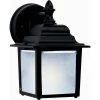 Side Door 5.5 in. W 1-Light Black Outdoor Wall Lantern Sconce by Maxim Lighting