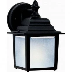 Side Door 5.5 in. W 1-Light Black Outdoor Wall Lantern Sconce by Maxim Lighting