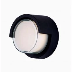 Eyebrow 1-Light Black Integrated LED Outdoor Wall Lantern Sconce by Maxim Lighting