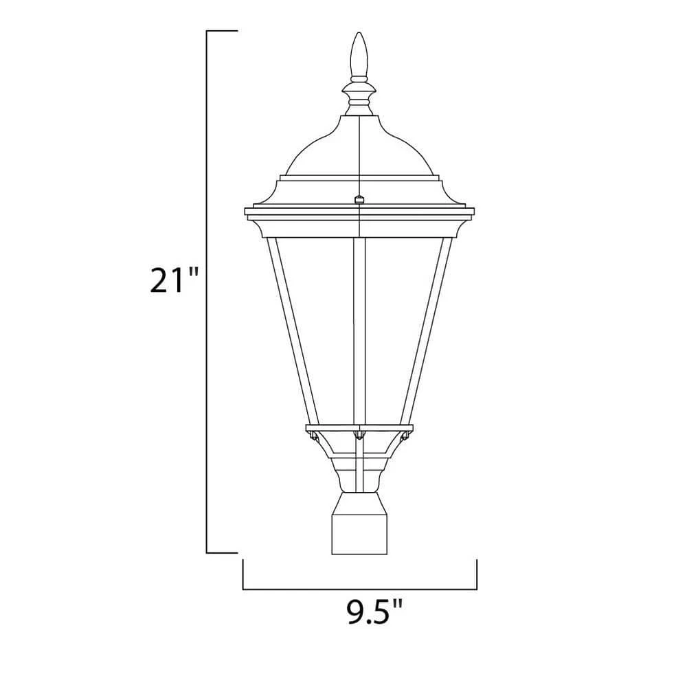 Westlake 1-Light Black Outdoor Pole/Post Mount by Maxim Lighting 2 Westlake 1-Light Black Outdoor Pole/Post Mount by Maxim Lighting - Image 2