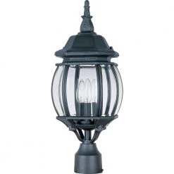 Maxim Lighting Sales Store 13 Crown Hill 3-Light Black Outdoor Pole/Post Mount by Maxim Lighting
