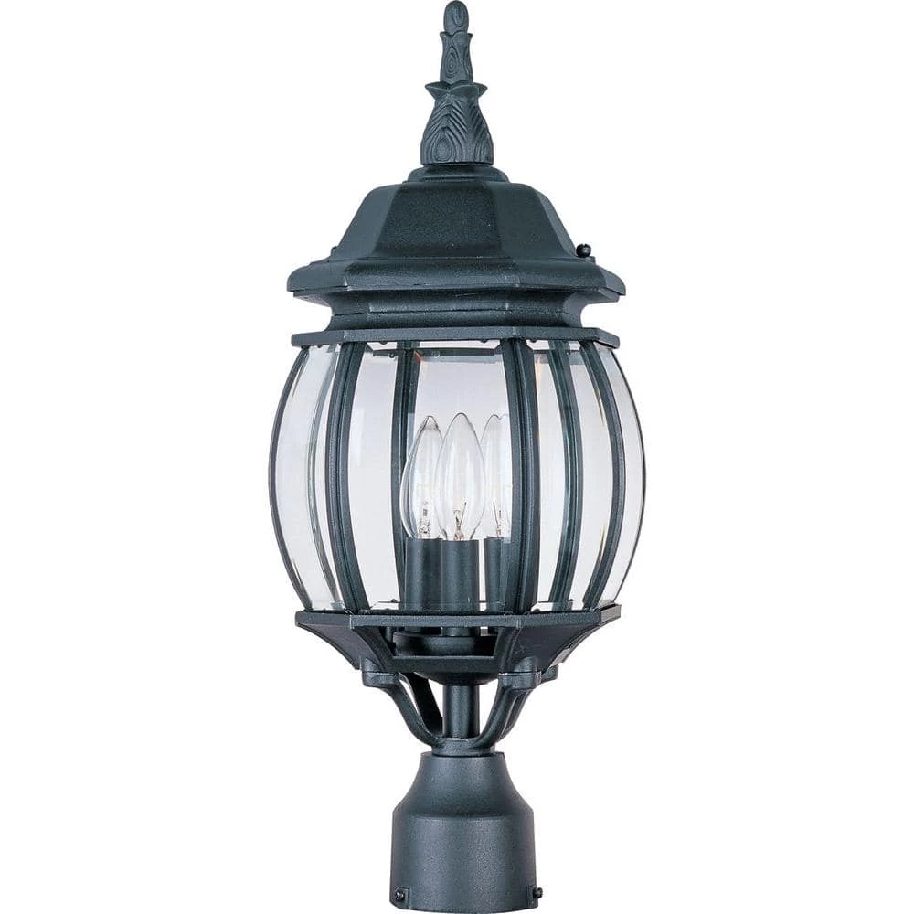 Crown Hill 3-Light Black Outdoor Pole/Post Mount by Maxim Lighting 1 Crown Hill 3-Light Black Outdoor Pole/Post Mount by Maxim Lighting