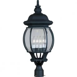 Crown Hill 4-Light Black Outdoor Pole/Post Mount by Maxim Lighting
