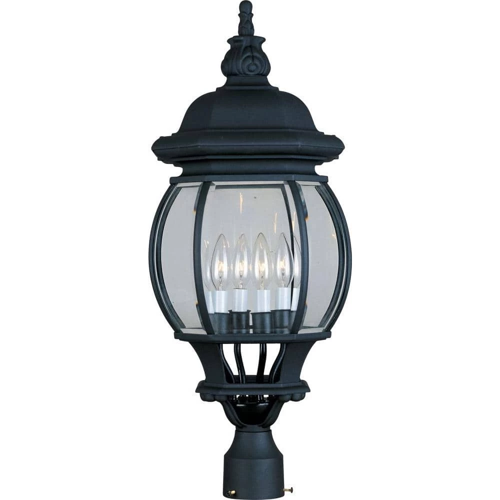 Crown Hill 4-Light Black Outdoor Pole/Post Mount by Maxim Lighting 1 Crown Hill 4-Light Black Outdoor Pole/Post Mount by Maxim Lighting