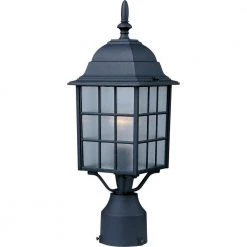 North Church 1-Light Black Outdoor Pole/Post Mount by Maxim Lighting