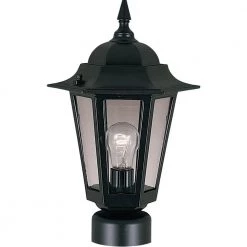 Builder Cast 1-Light Black Outdoor Pole/Post Mount by Maxim Lighting