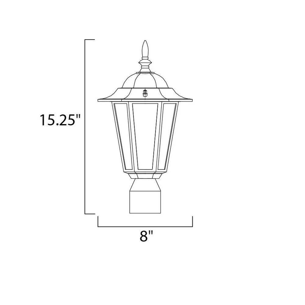 Builder Cast 1-Light Black Outdoor Pole/Post Mount by Maxim Lighting 2 Builder Cast 1-Light Black Outdoor Pole/Post Mount by Maxim Lighting - Image 2