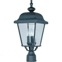 Maxim Lighting Sales Store 8 Builder Cast 3-Light Black Outdoor Pole/Post Mount by Maxim Lighting