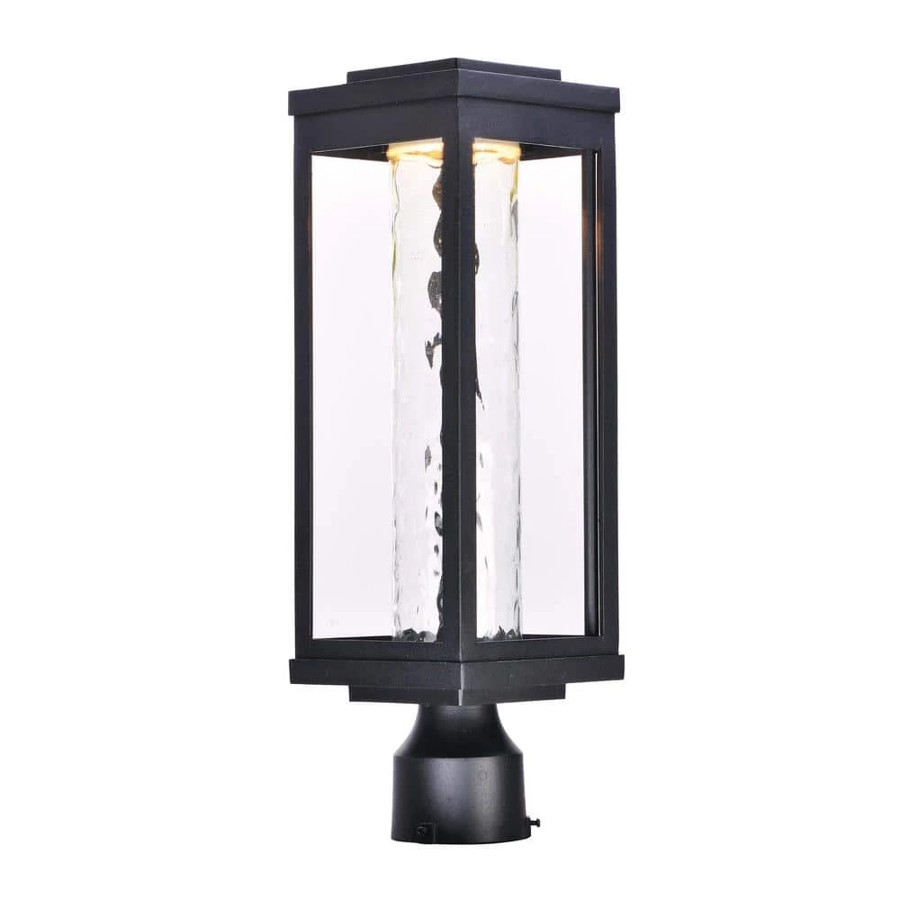 Salon 6 in. Wide 1-Light Black Integrated LED Outdoor Post Light by Maxim Lighting 1 Salon 6 in. Wide 1-Light Black Integrated LED Outdoor Post Light by Maxim Lighting