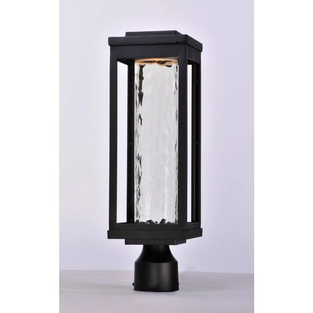 Salon 6 in. Wide 1-Light Black Integrated LED Outdoor Post Light by Maxim Lighting 2 Salon 6 in. Wide 1-Light Black Integrated LED Outdoor Post Light by Maxim Lighting - Image 2