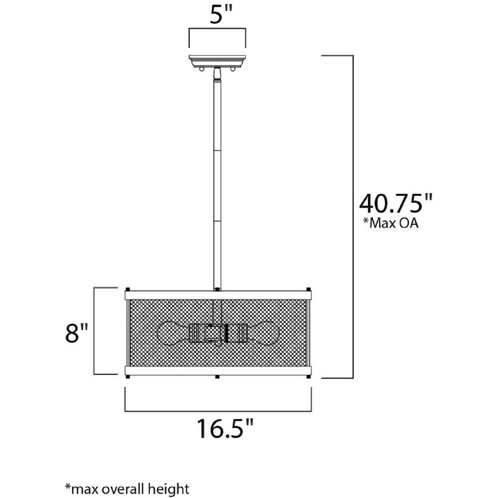 Palladium 3-Light Black/Natural Aged Brass Pendant by Maxim Lighting 2 Palladium 3-Light Black/Natural Aged Brass Pendant by Maxim Lighting - Image 2