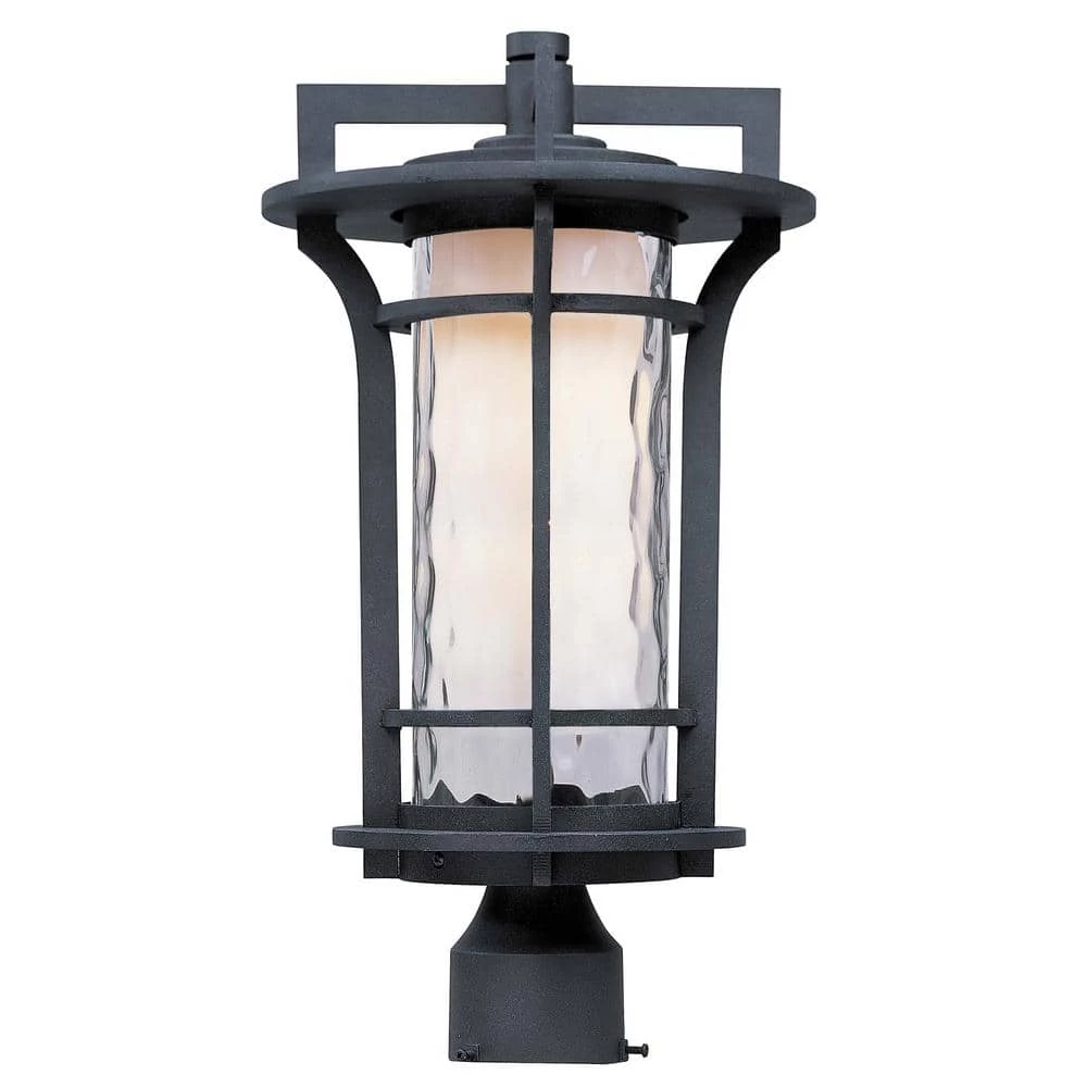 Oakville 10 in. Wide 1-Light Outdoor Black Oxide Post Light by Maxim Lighting 1 Oakville 10 in. Wide 1-Light Outdoor Black Oxide Post Light by Maxim Lighting
