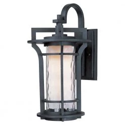 Oakville 10 in. W 1-Light Black Oxide Outdoor Wall Lantern Sconce by Maxim Lighting