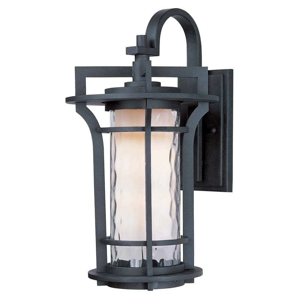 Oakville 10 in. W 1-Light Black Oxide Outdoor Wall Lantern Sconce by Maxim Lighting 1 Oakville 10 in. W 1-Light Black Oxide Outdoor Wall Lantern Sconce by Maxim Lighting