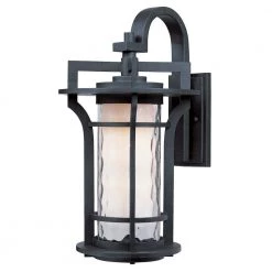 Oakville 8 in. W 1-Light Black Oxide Outdoor Wall Lantern Sconce by Maxim Lighting