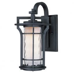 Oakville 12 in. W 1-Light Black Oxide Outdoor Wall Lantern Sconce by Maxim Lighting