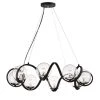 Curlicue 8-Light Black/Polished Nickel Pendant by Maxim Lighting