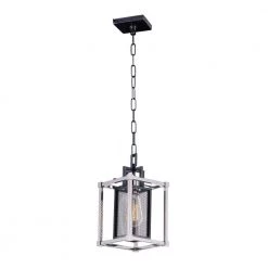 Refine 1-Light Black/Polished Nickel Pendant by Maxim Lighting