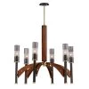 Merge 29 in. W 6-Light Bronze/Antique Pecan Chandelier with Clear Shade by Maxim Lighting