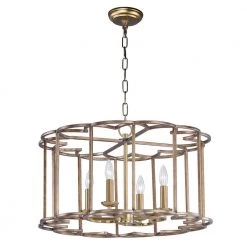 Helix Fusion 4-Light Bronze Chandelier by Maxim Lighting