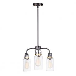 Magnolia 3-Light Bronze/Gold Pendant by Maxim Lighting