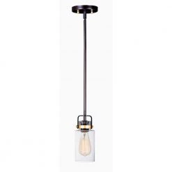 Magnolia 1-Light Bronze/Gold Pendant by Maxim Lighting