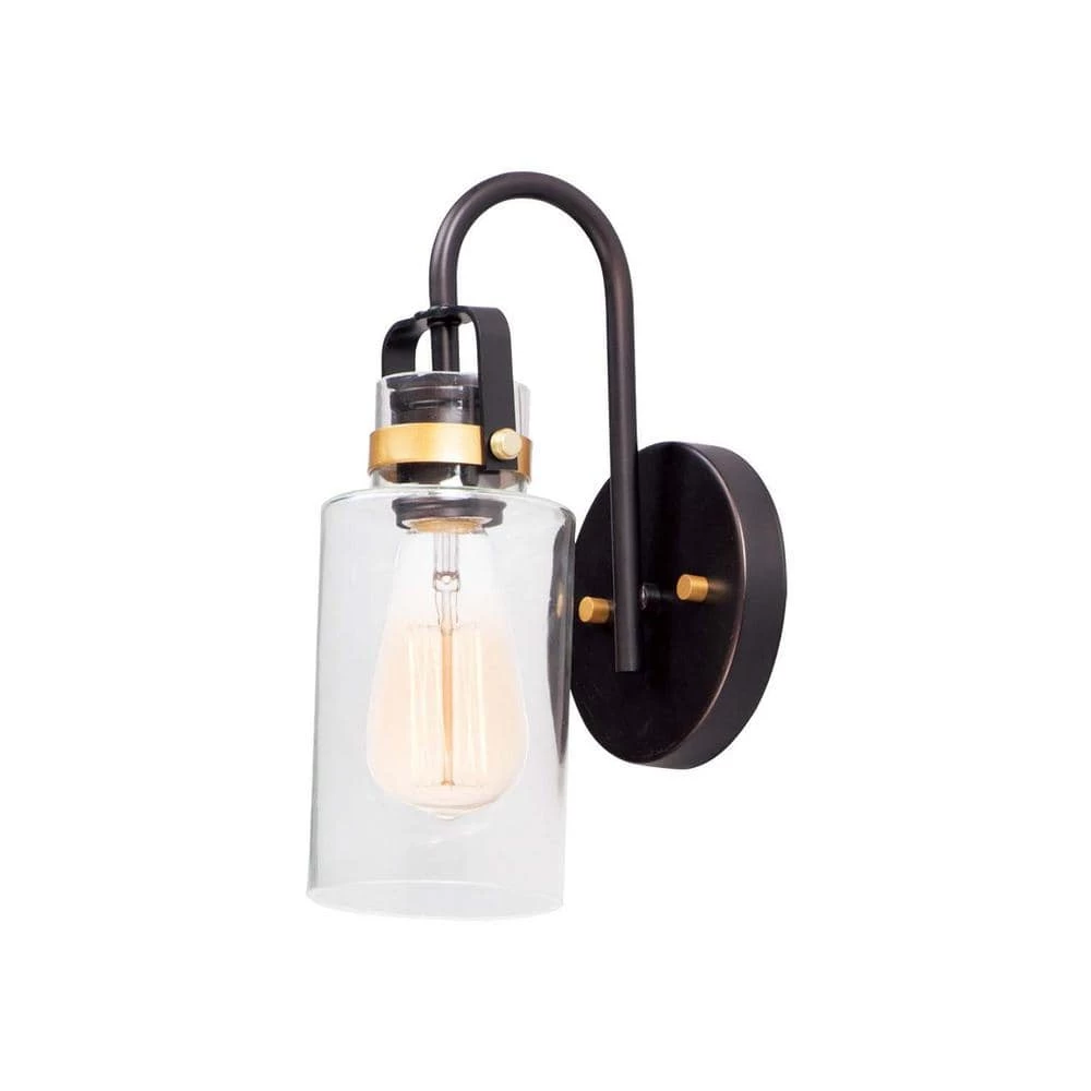 Magnolia 5 in. Wide Bronze / Gold Sconce by Maxim Lighting 1 Magnolia 5 in. Wide Bronze / Gold Sconce by Maxim Lighting