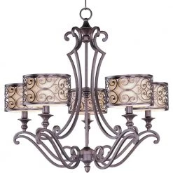 Mondrian 5-Light Umber Bronze Chandelier by Maxim Lighting
